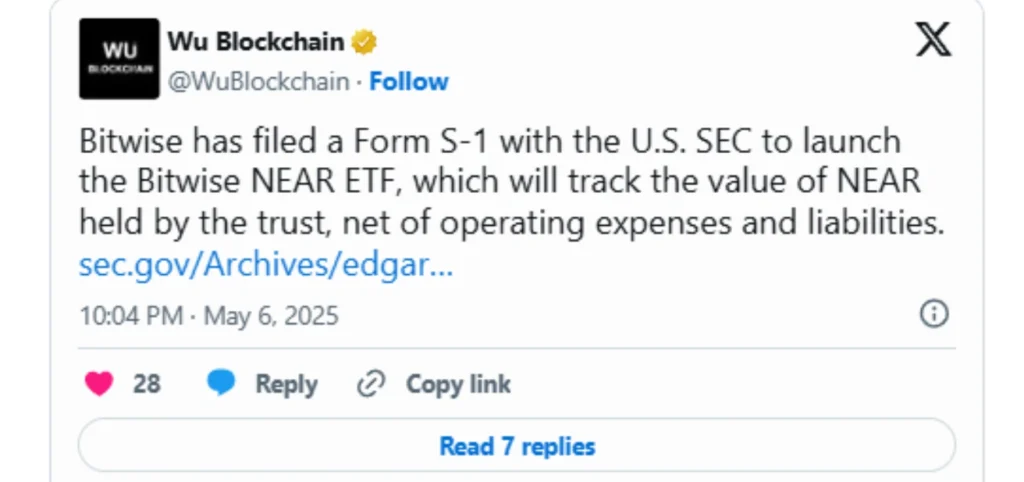 ETF اسپات NEAR